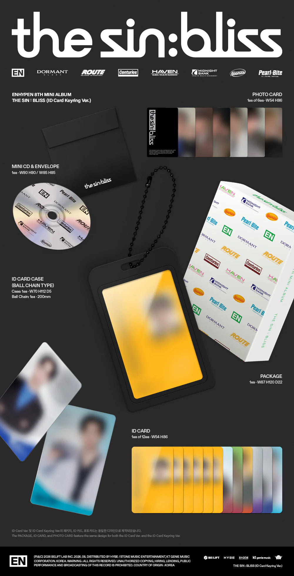 ENHYPEN - [THE SIN : BLISS] ID Card Keyring Ver.