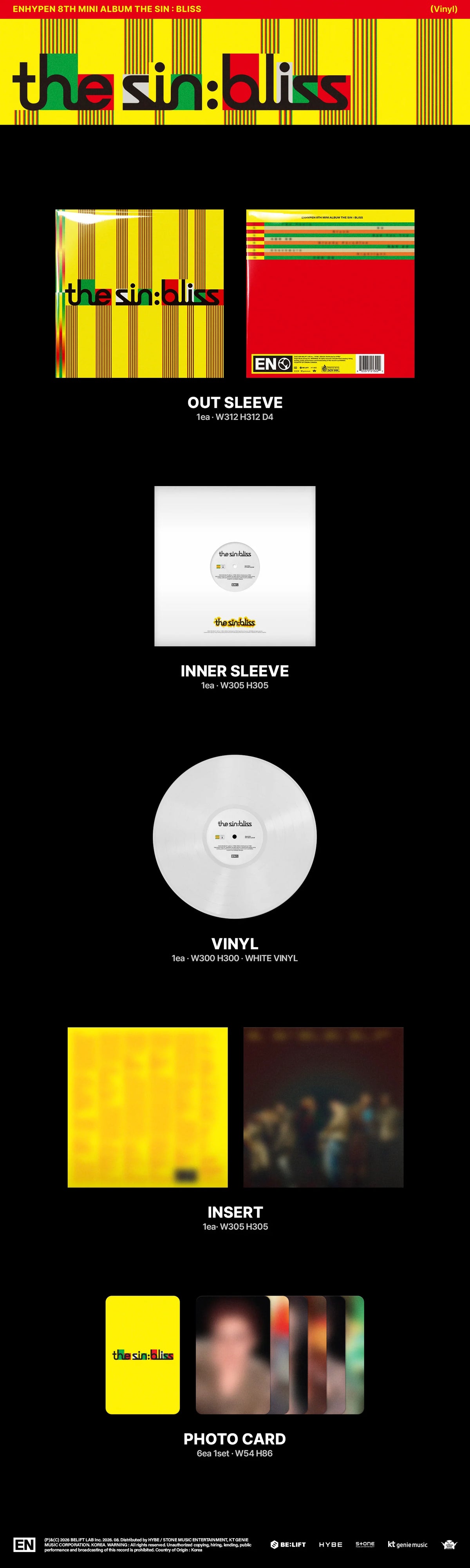 ENHYPEN - [THE SIN : BLISS] Vinyl