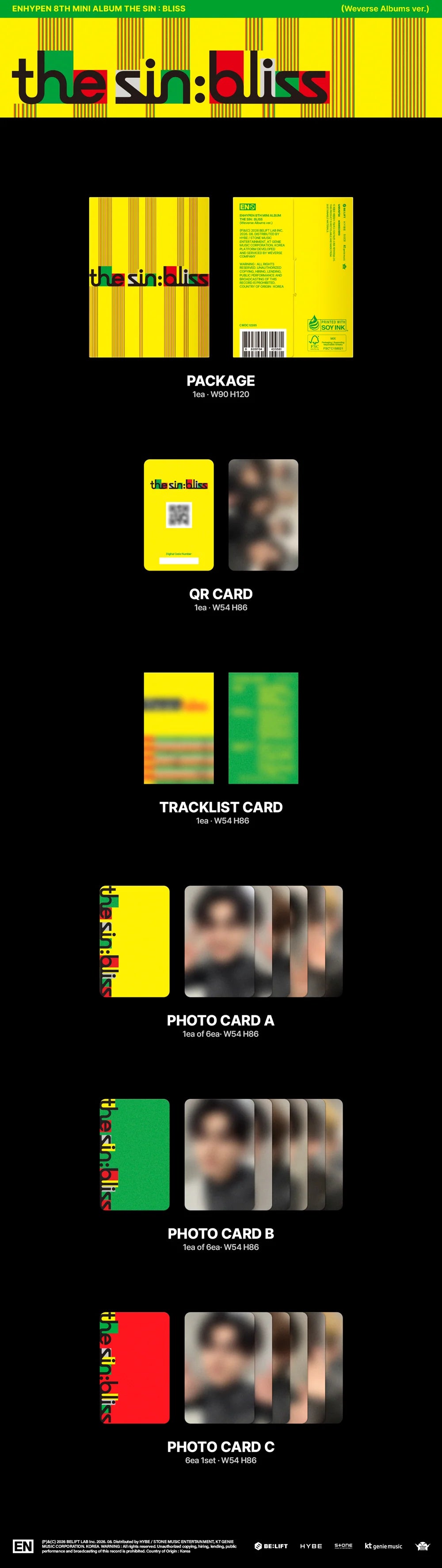 ENHYPEN - [THE SIN : BLISS] Weverse Albums Ver.