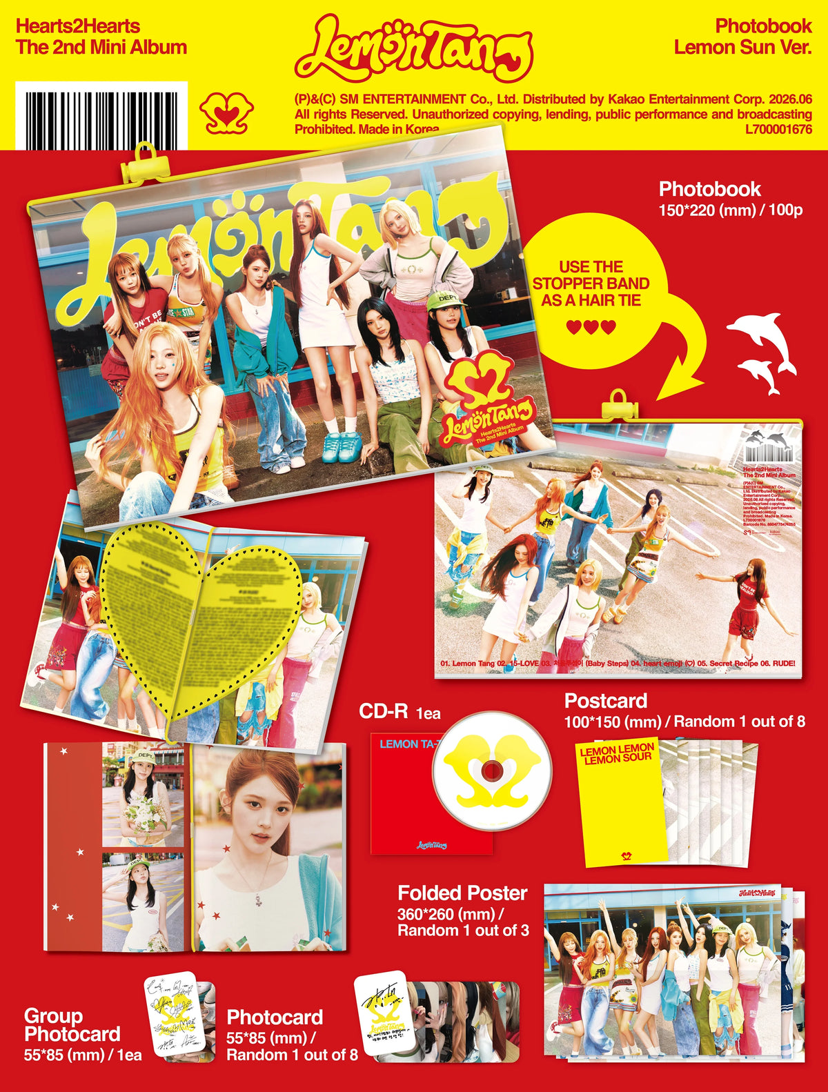Hearts2Hearts - 2nd Mini Album [Lemon Tang] Photobook Ver. Random