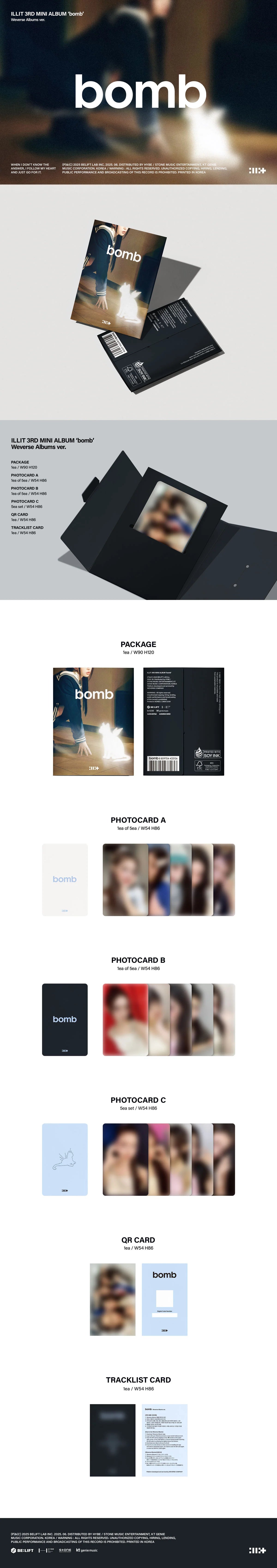 ILLIT - 3rd Mini Album [bomb] (Weverse Albums Ver.)