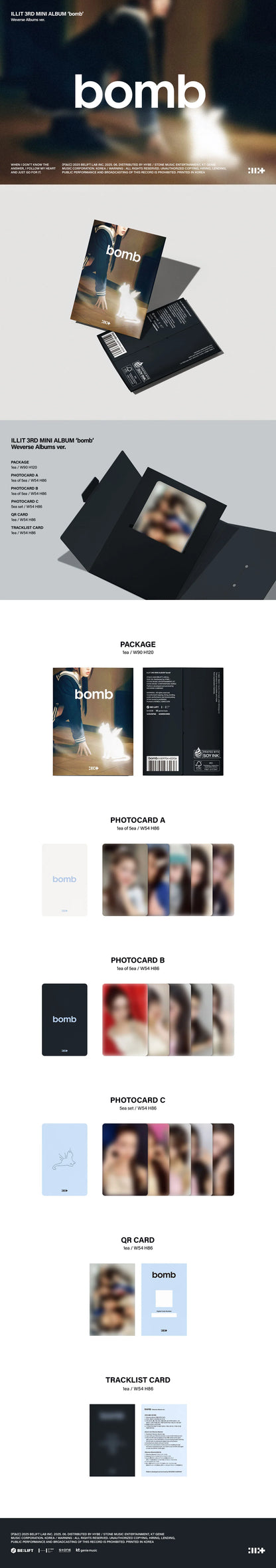 ILLIT - 3rd Mini Album [bomb] (Weverse Albums Ver.)