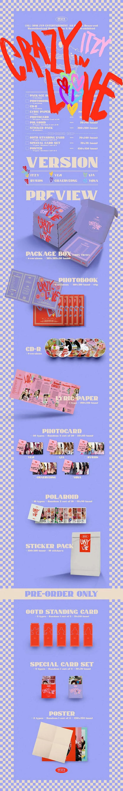 ITZY - [CRAZY IN LOVE] 1st Album RANDOM Version