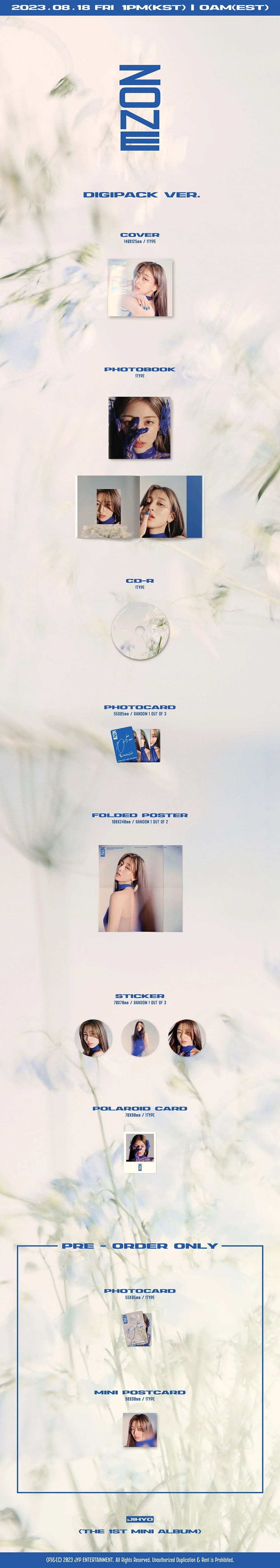 JIHYO(TWICE) - 1ST MINI ALBUM [ZONE] DIGIPACK Ver.