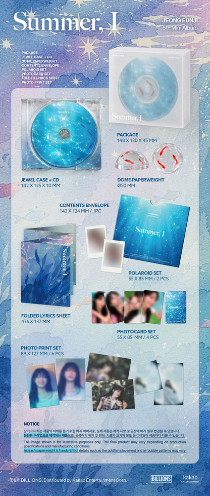 (9/22) Preorder Jeong EunJi - 5th Mini Album [Summer, I] MD Ver.