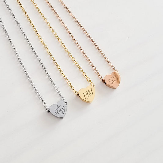 Tiny Heart Charm Necklace