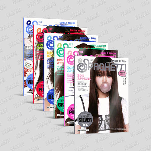 LE SSERAFIM - [SPAGHETTI] 1st Single Album COMPACT RANDOM Version