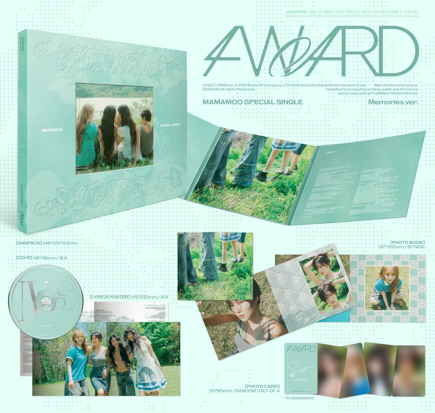 PREORDER MAMAMOO - Special Single [4WARD]
