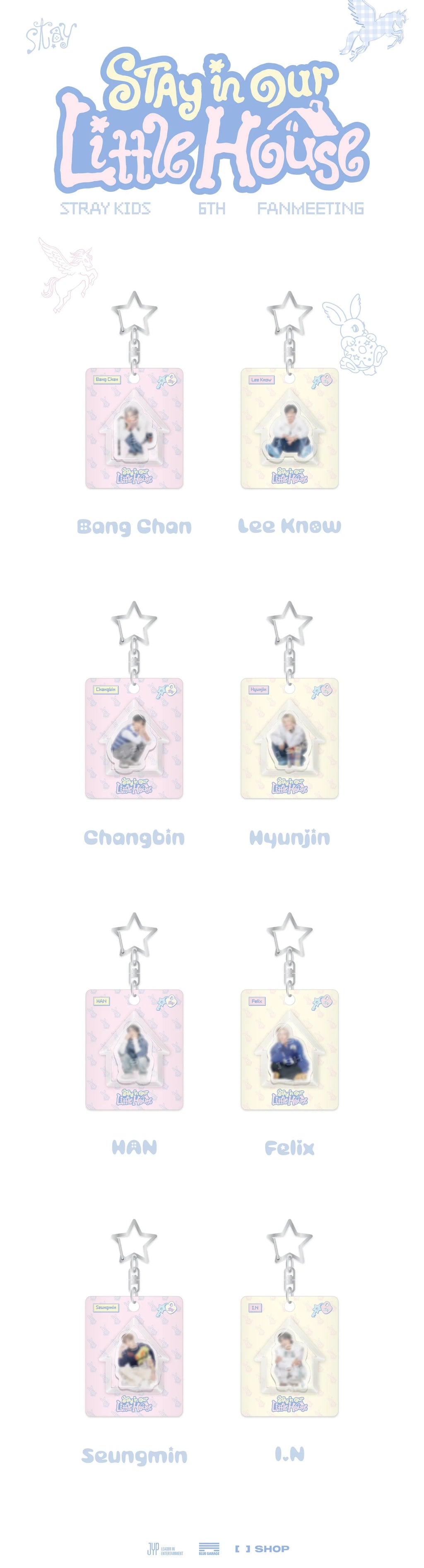 MINI BLOCK KEYRING STRAY KIDS - STAY IN OUR LITTLE HOUSE 6TH FANMEETING OFFICIAL MD