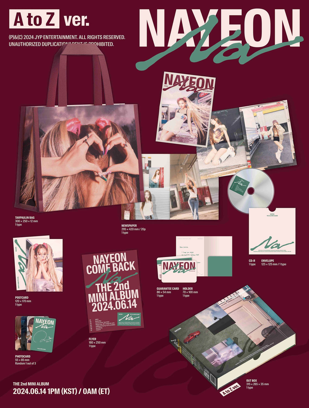 NAYEON (TWICE) - 2nd Mini Album [NA] (Limited Edition A to Z ver.)