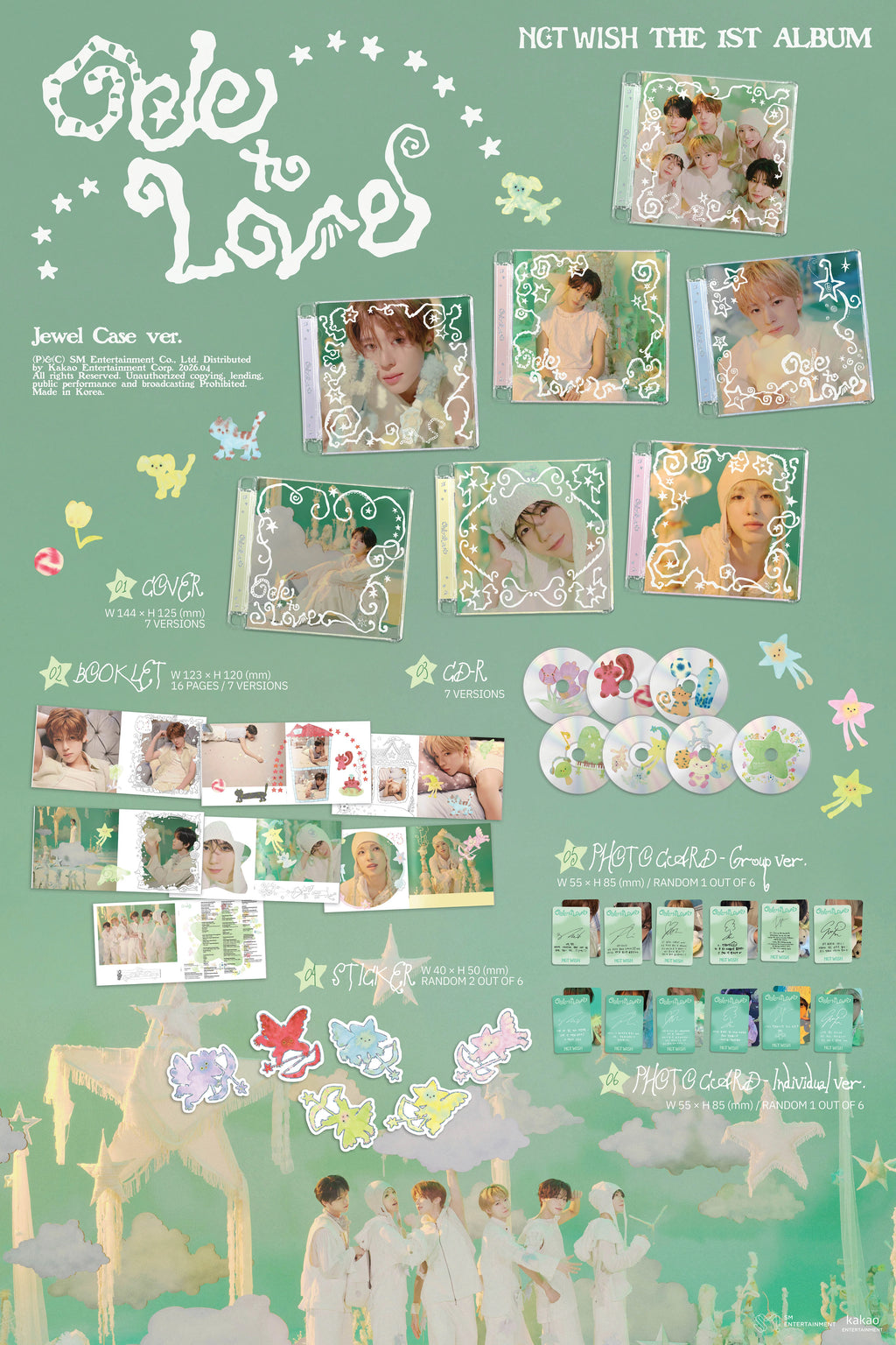 NCT WISH - 1st Album [Ode to Love] Jewel Case Ver.