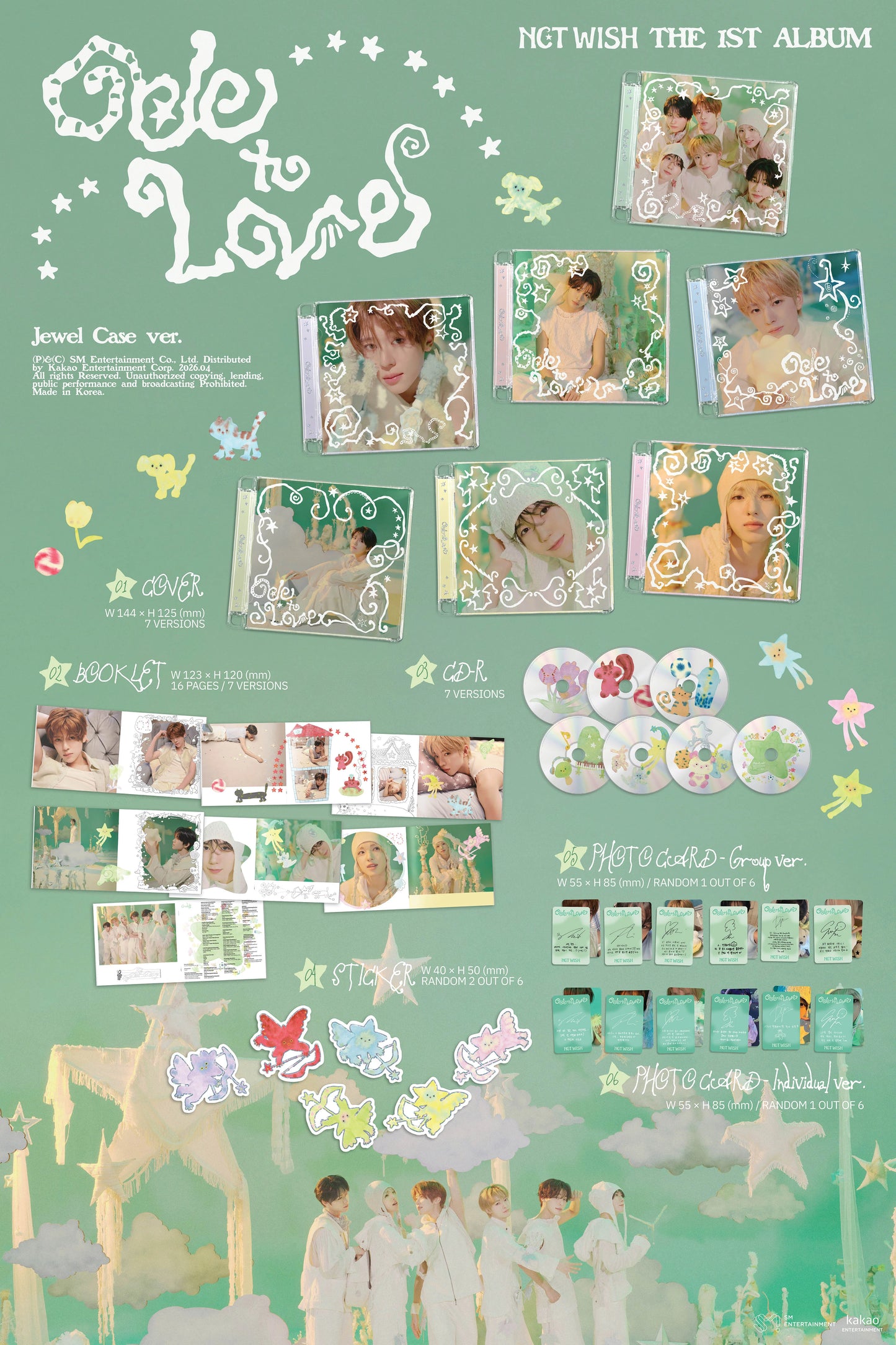 NCT WISH - 1st Album [Ode to Love] Jewel Case Ver.