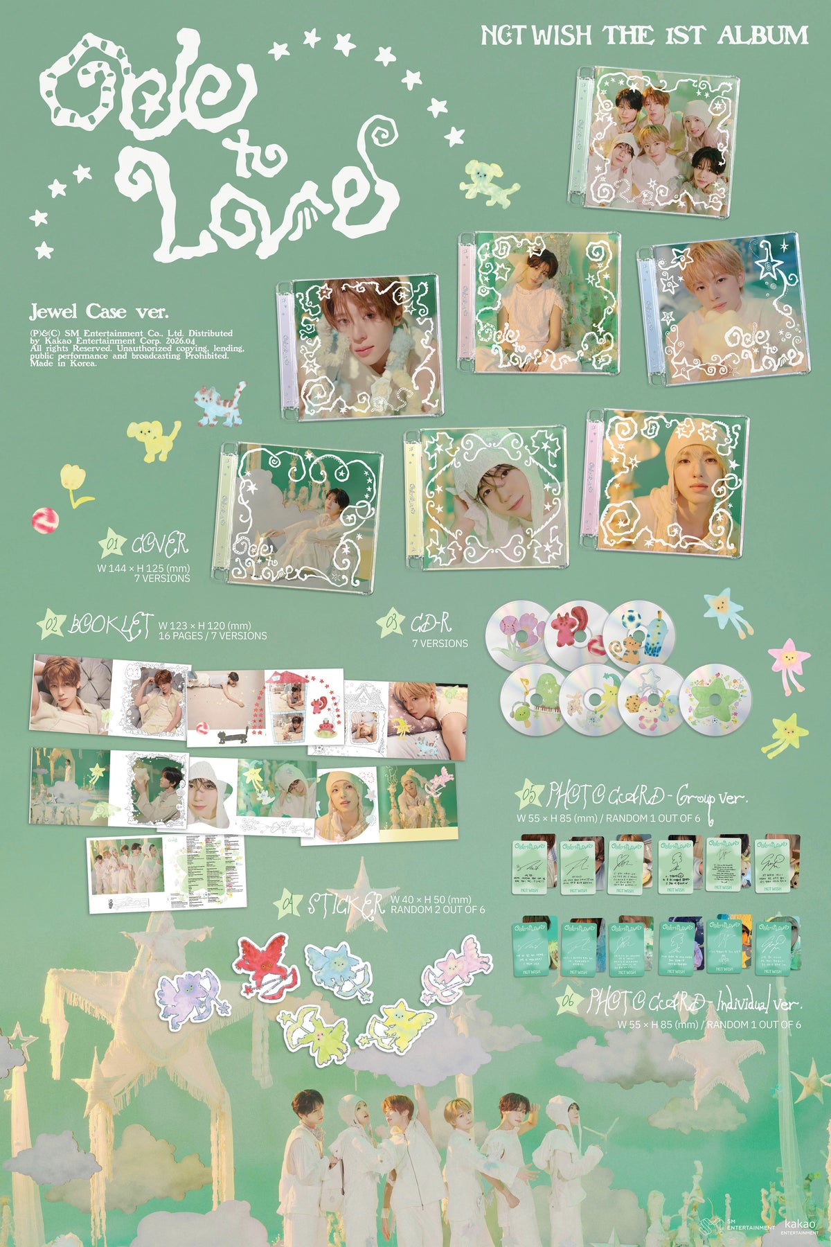 NCT WISH - 1st Album [Ode to Love] Jewel Case Ver.