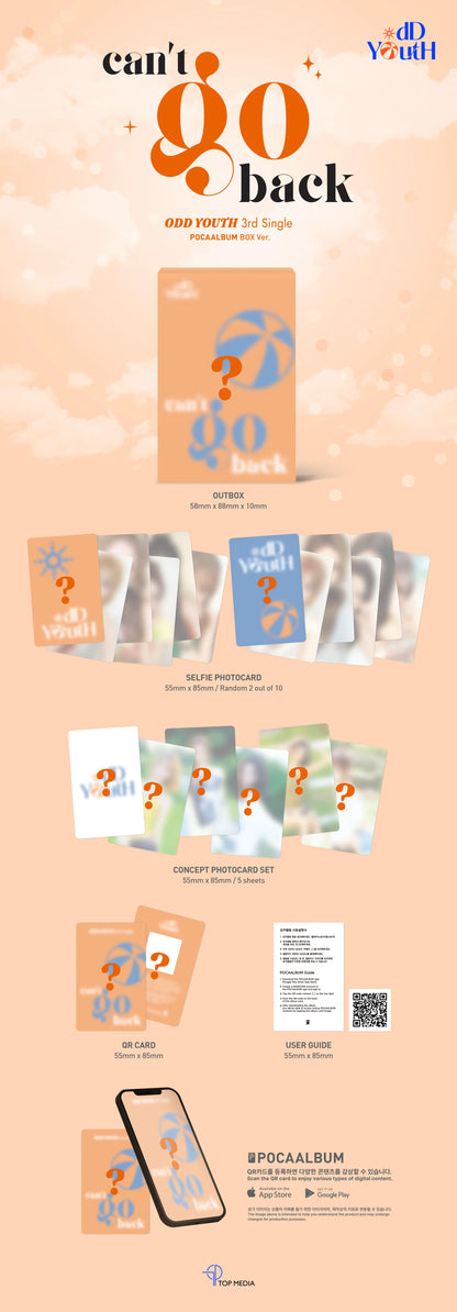 (8/25) Preorder ODD YOUTH - 3rd Single [can't go back] POCAALBUM BOX Ver.