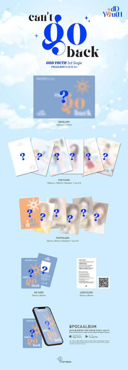 (8/25) Preorder ODD YOUTH - 3rd Single [can't go back] POCAALBUM SLEEVE Ver.