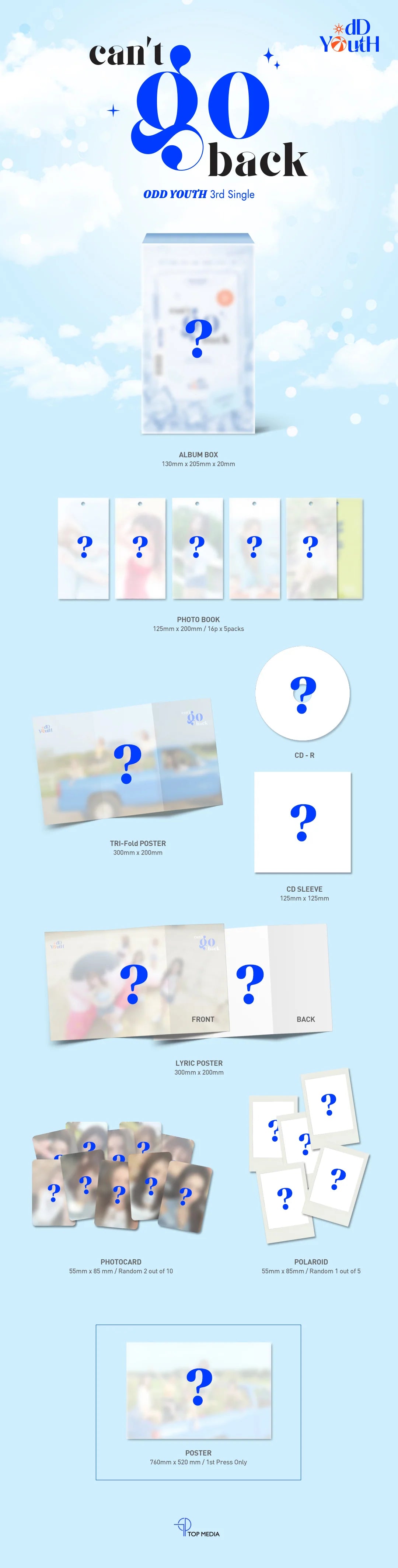 (8/25) Preorder ODD YOUTH - 3rd Single [can't go back]