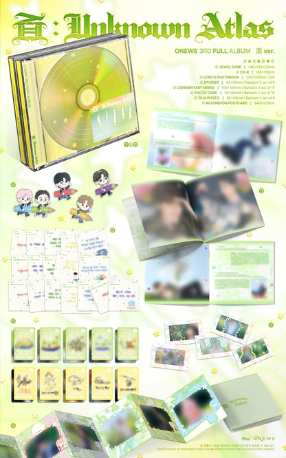 (8/20) Preorder ONEWE - 3rd Full Album [面 : Unknown Atlas] Jewel 面 Ver.