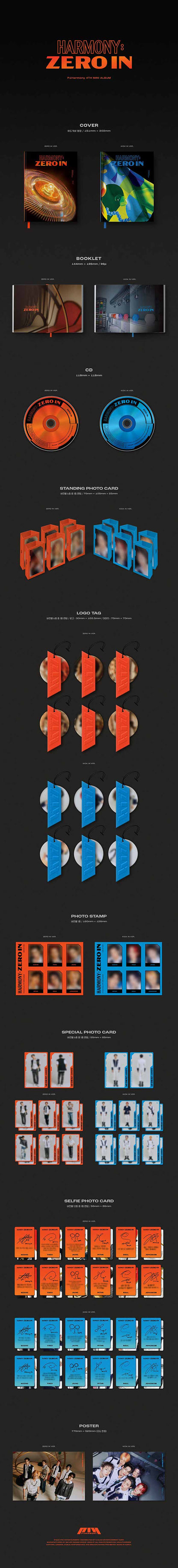 P1Harmony - 4th Mini Album [HARMONY : ZERO IN] (Random Ver.)