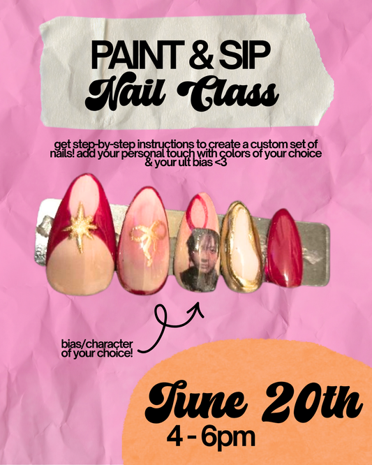 Nail Paint & Sip Guided Class Ticket