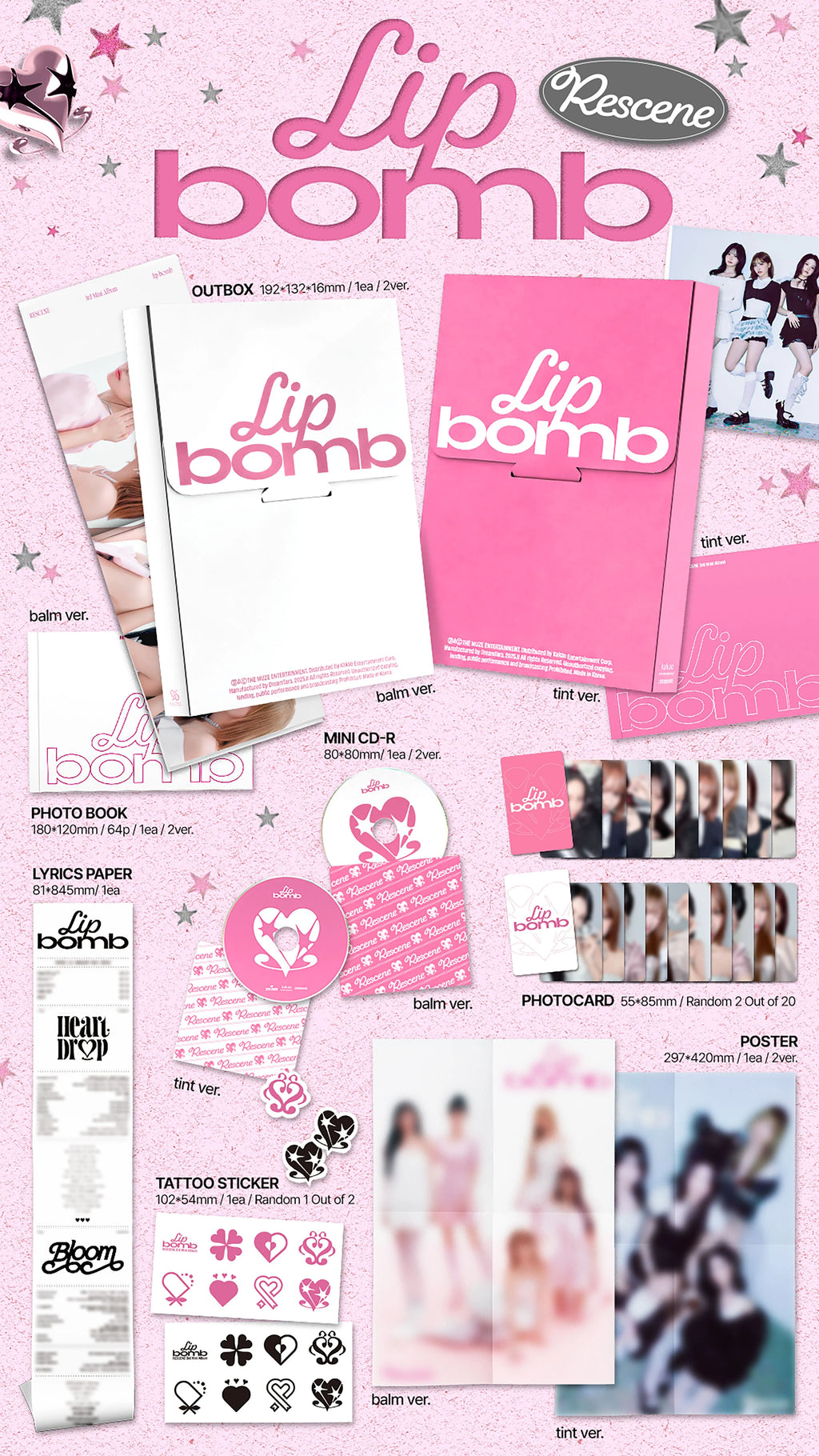 RESCENE - 3rd Mini Album [lip bomb] (tint ver. / balm ver.)
