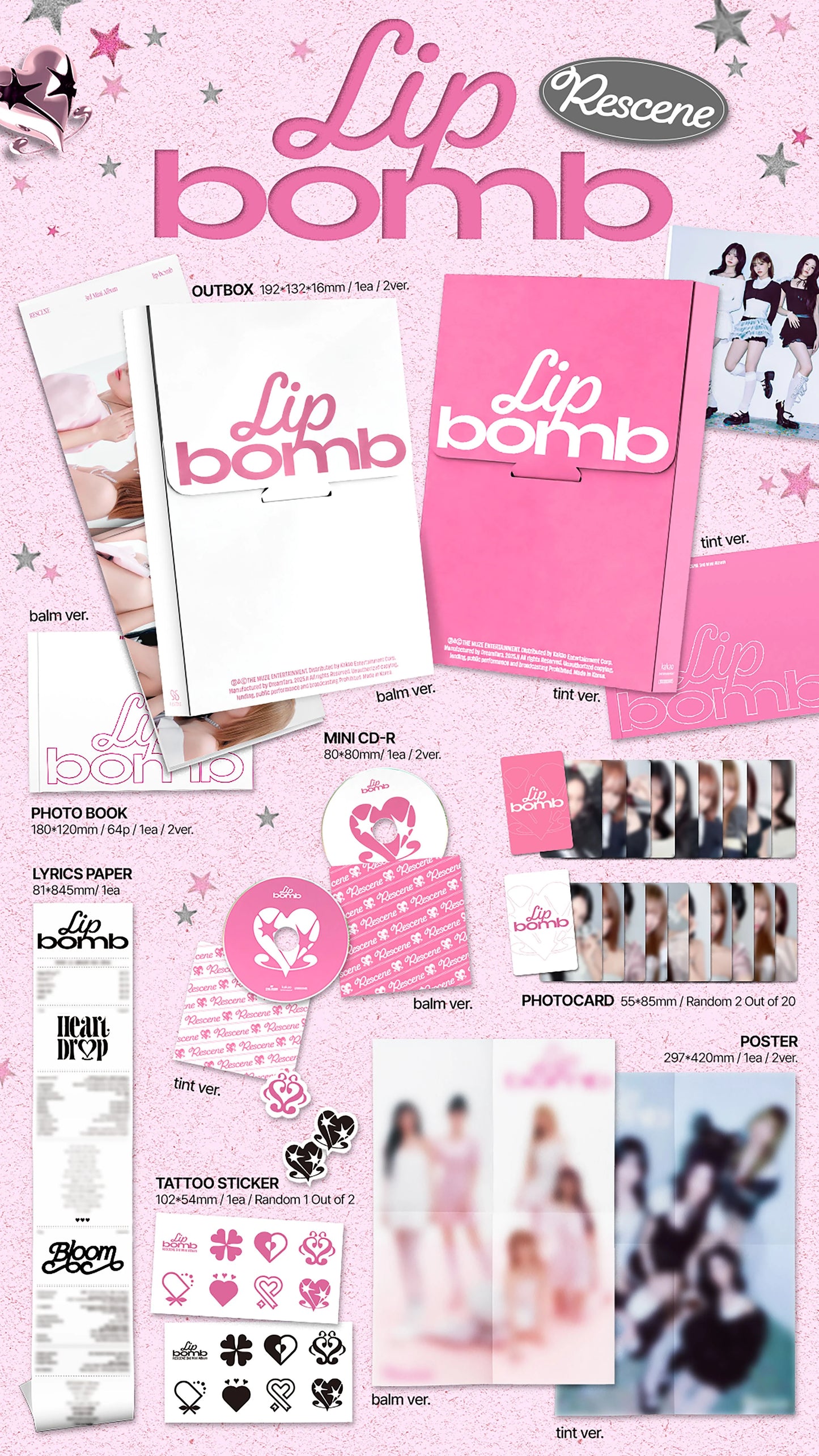 RESCENE - 3rd Mini Album [lip bomb] (tint ver. / balm ver.)