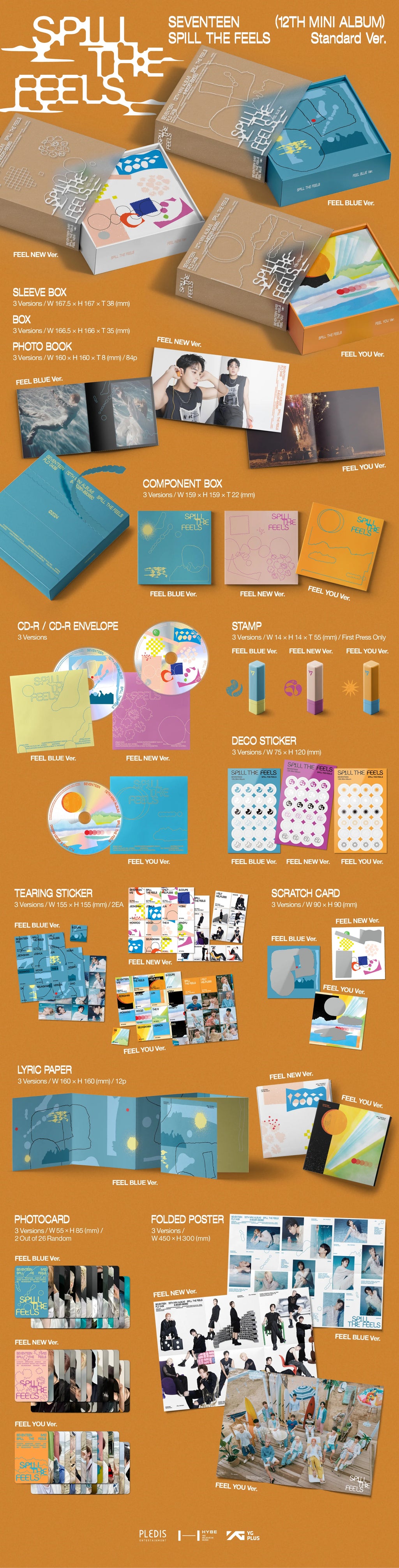SEVENTEEN - 12th Mini Album [SPILL THE FEELS] (Random Ver.)