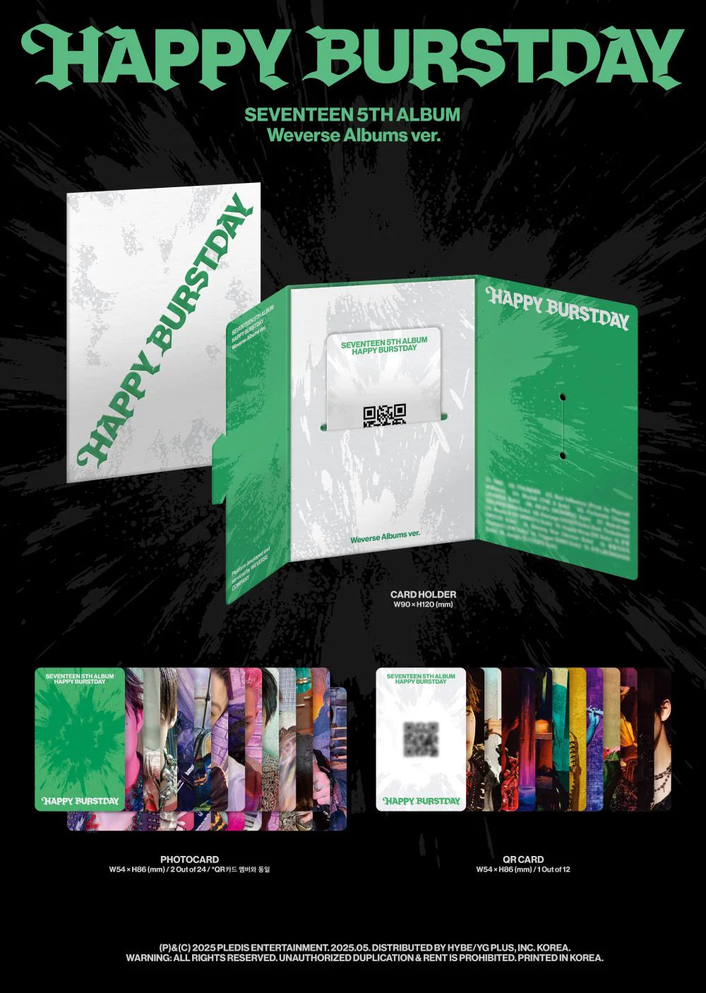 SEVENTEEN - 5th Album [HAPPY BURSTDAY] Weverse Albums Ver.