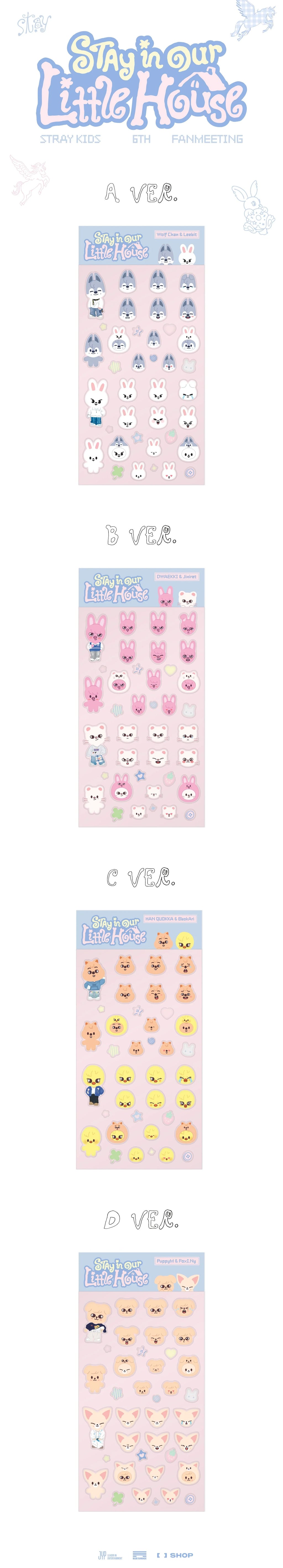 (PRE-ORDER) STRAY KIDS - STAY IN OUR LITTLE HOUSE 6TH FANMEETING OFFICIAL MD SKZOO 3D STICKER