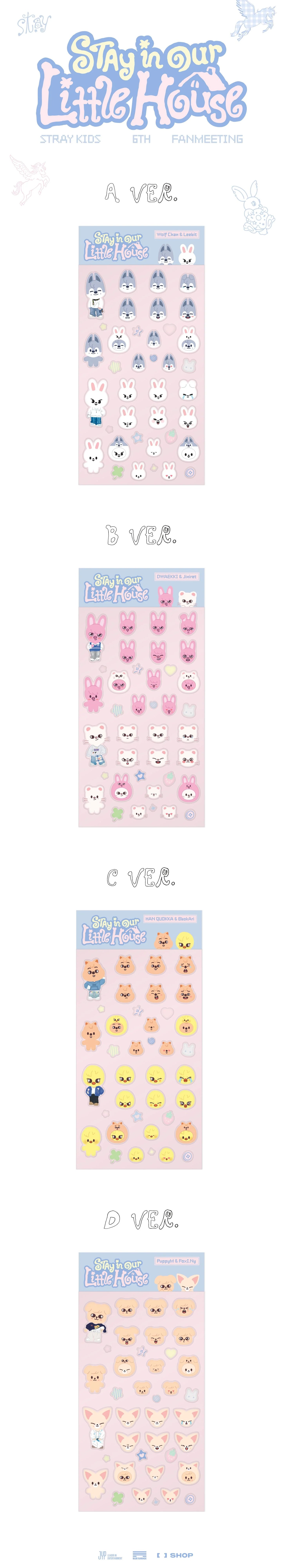 (PRE-ORDER) STRAY KIDS - STAY IN OUR LITTLE HOUSE 6TH FANMEETING OFFICIAL MD SKZOO 3D STICKER