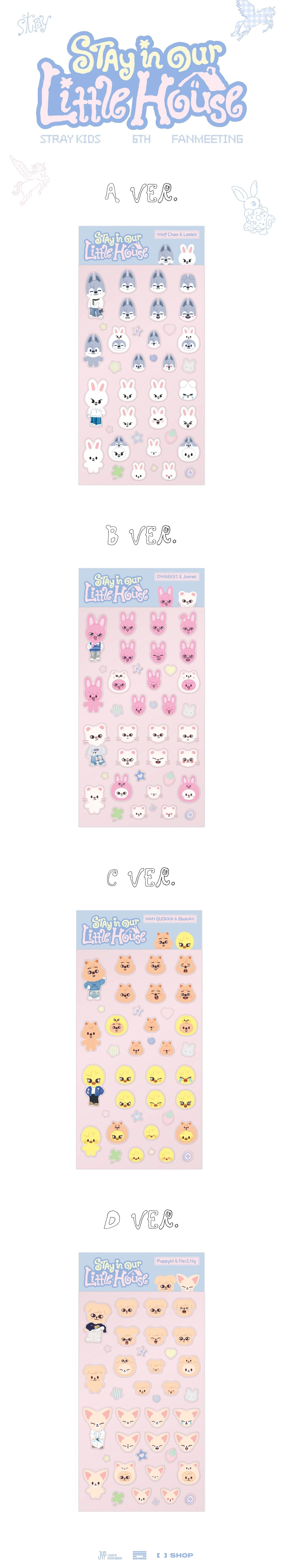 (PRE-ORDER) STRAY KIDS - STAY IN OUR LITTLE HOUSE 6TH FANMEETING OFFICIAL MD SKZOO 3D STICKER