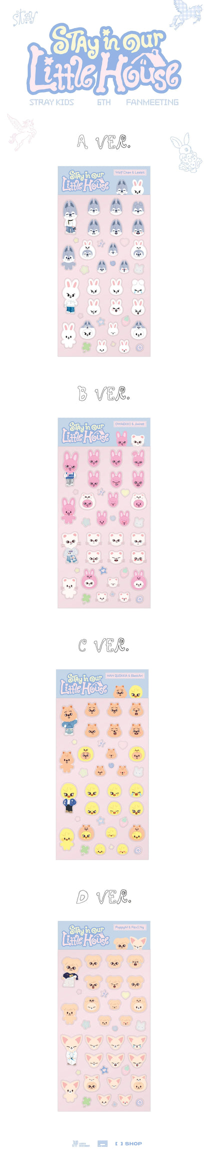 (PRE-ORDER) STRAY KIDS - STAY IN OUR LITTLE HOUSE 6TH FANMEETING OFFICIAL MD SKZOO 3D STICKER