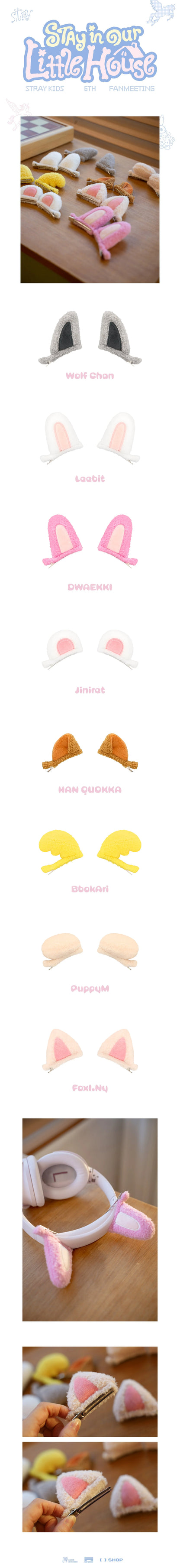 HAIR PIN STRAY KIDS - STAY IN OUR LITTLE HOUSE 6TH FANMEETING OFFICIAL MD SKZOO PLUSH