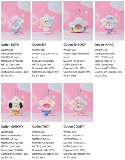 BT21 - BEYOND THE JOURNEY PLUSH KEYRING