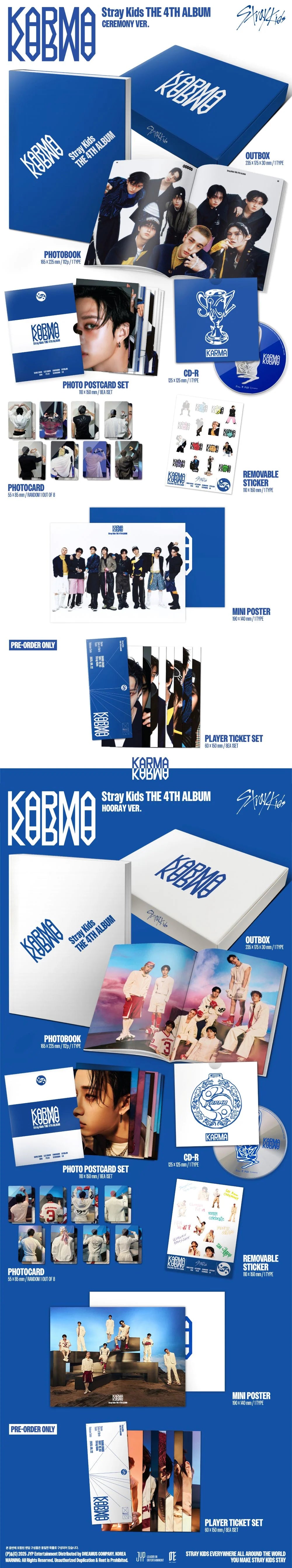 Stray Kids - 4th Full Album [KARMA] (CEREMONY Ver. / HOORAY Ver.)