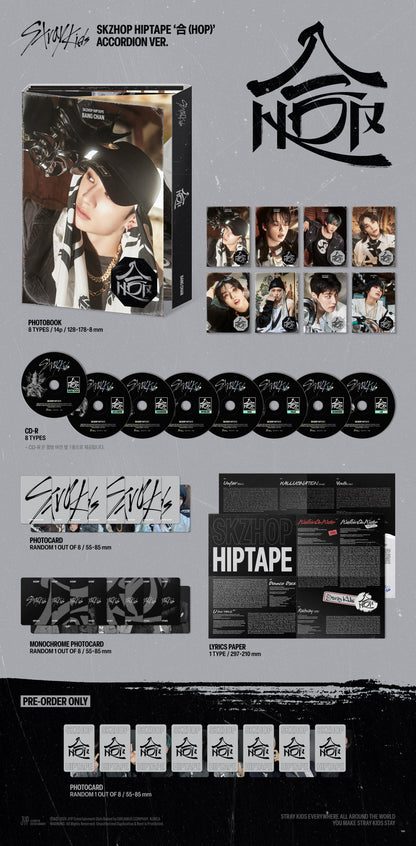Stray Kids - SKZHOP HIPTAPE [ (HOP)] (ACCORDION Ver.) (Random Ver.)
