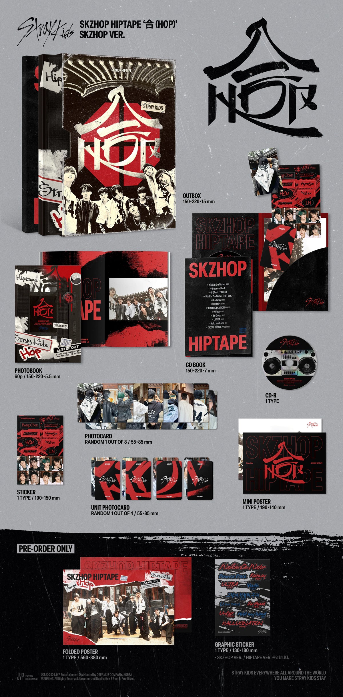 Stray Kids - (Red) SKZHOP HIPTAPE [ (HOP)] (SKZHOP Ver.)