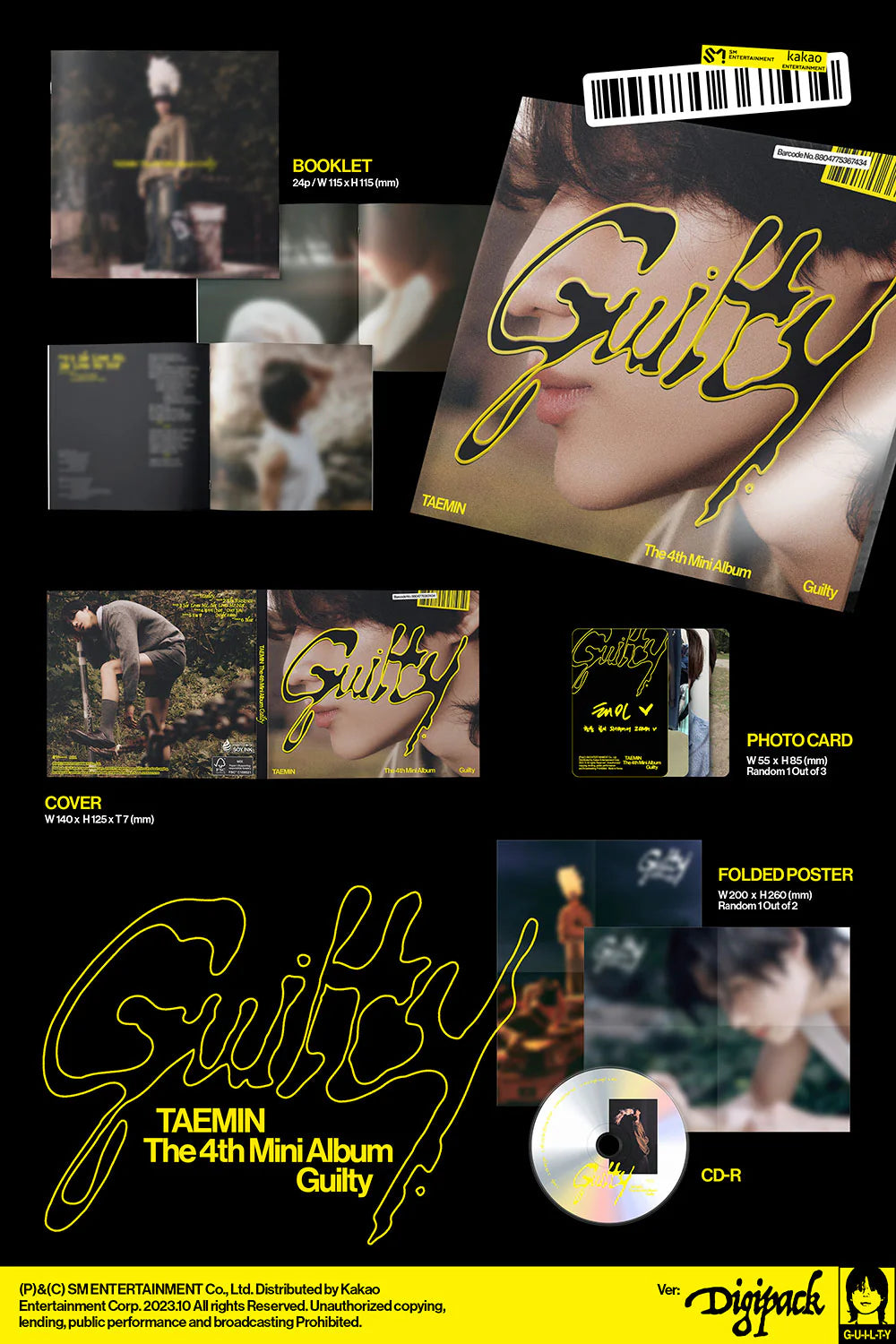 TAEMIN - 4TH MINI ALBUM [GUILTY] DIGIPACK Ver.