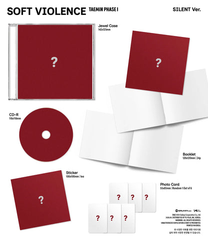 (8/31) Pre-Order TAEMIN - [PHASE I : Soft Violence] JEWEL Ver.