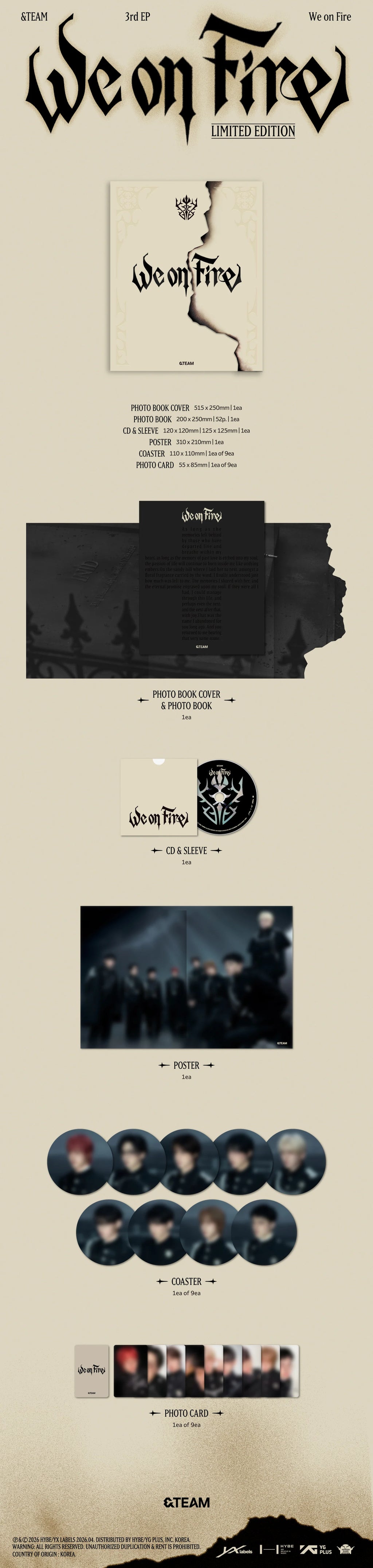 &TEAM - 3rd EP [We on Fire] LIMITED EDITION