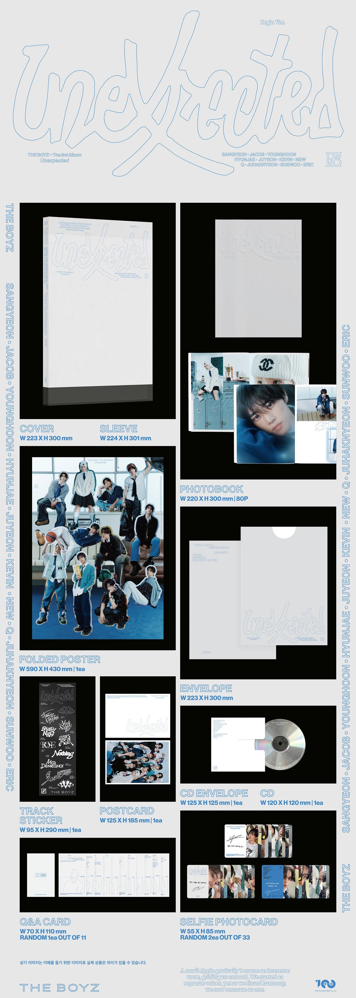 THE BOYZ - 3rd Full Album [Unexpected] (Photobook Ver.) (Begin Ver. / Become Ver. / Breakthrough Ver.)