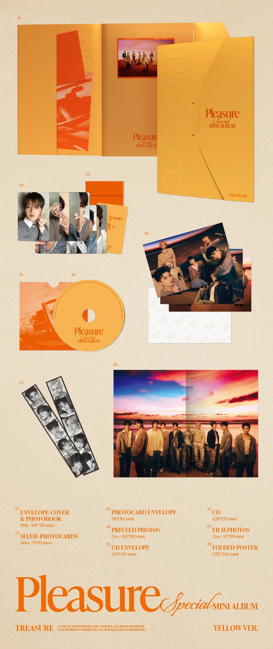 TREASURE - Special Mini Album [PLEASURE] [YELLOW Ver. / GREEN Ver.]