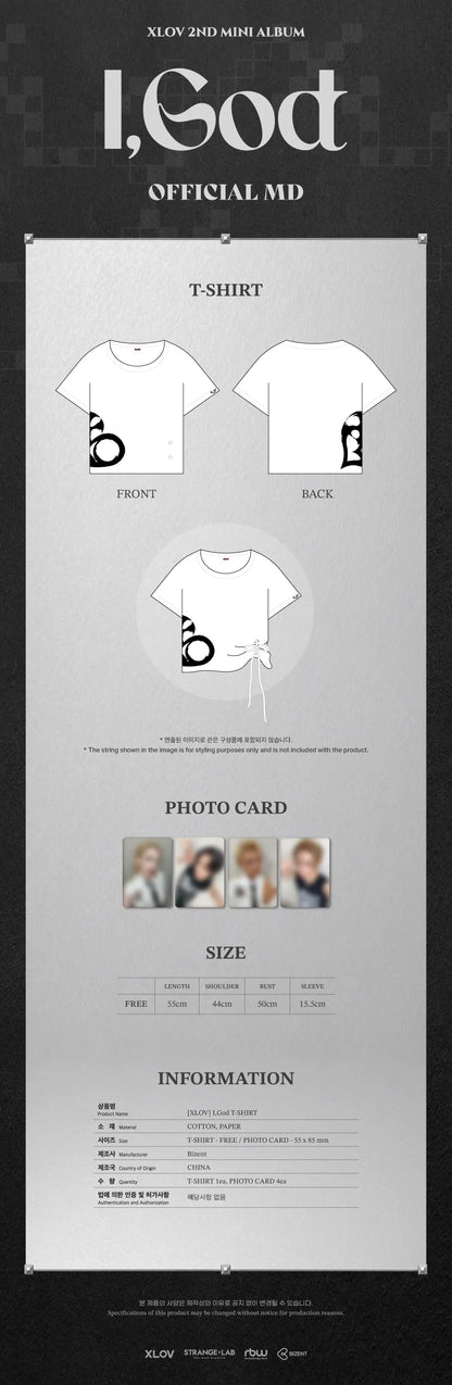 (9/21) preorder XLOV - I,GOD OFFICIAL MD T-SHIRT