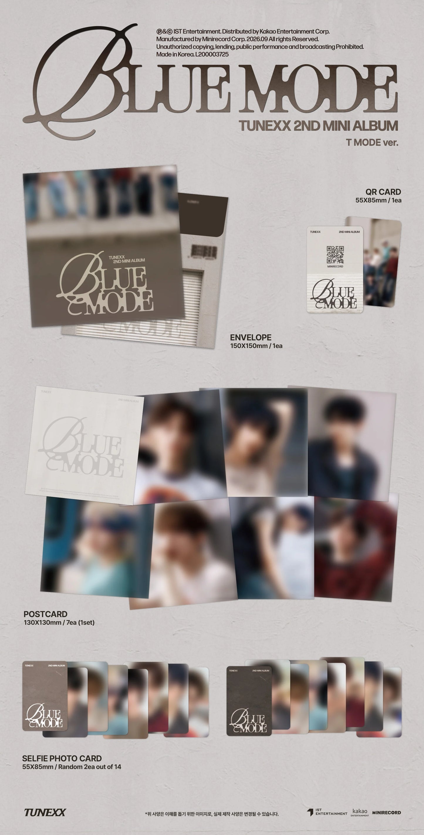 (9/3) Preorder TUNEXX - 2nd Mini Album [BLUE MODE] T MODE Ver.