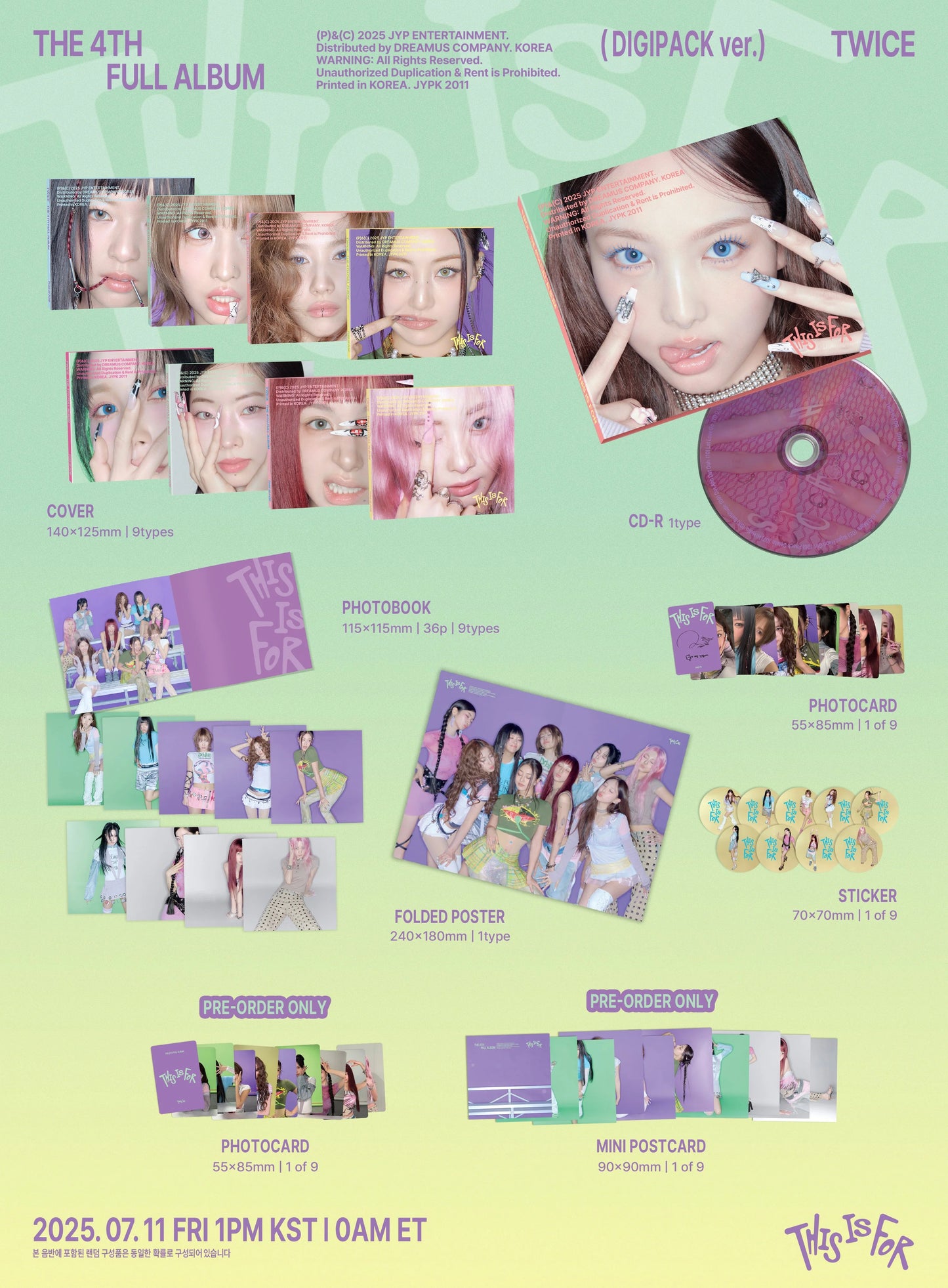 TWICE - 4th Full Album [THIS IS FOR] DIGIPACK Ver. Random