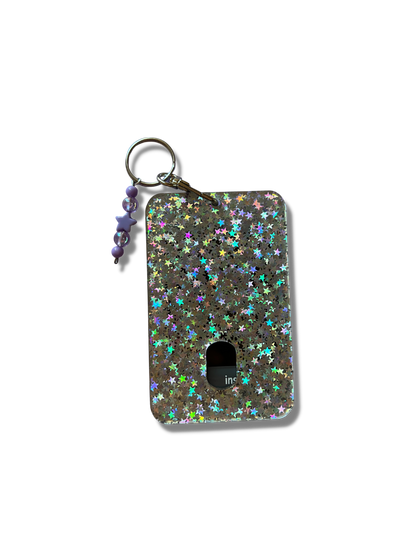 Custom Photo Keychain - Chunky Stars Shaped Glitter Acrylic