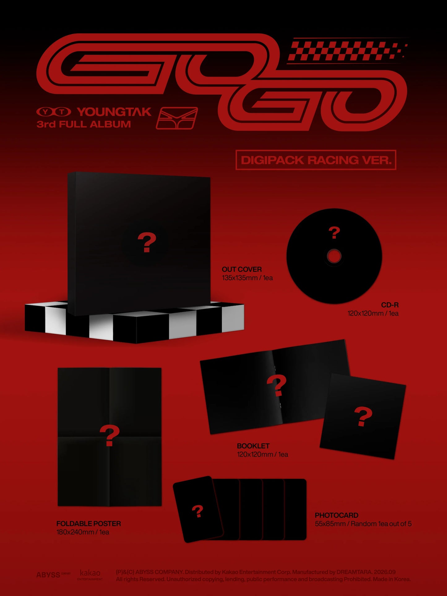 (9/15) Preorder YOUNGTAK - 3rd Album GOGO DIGIPACK Versions
