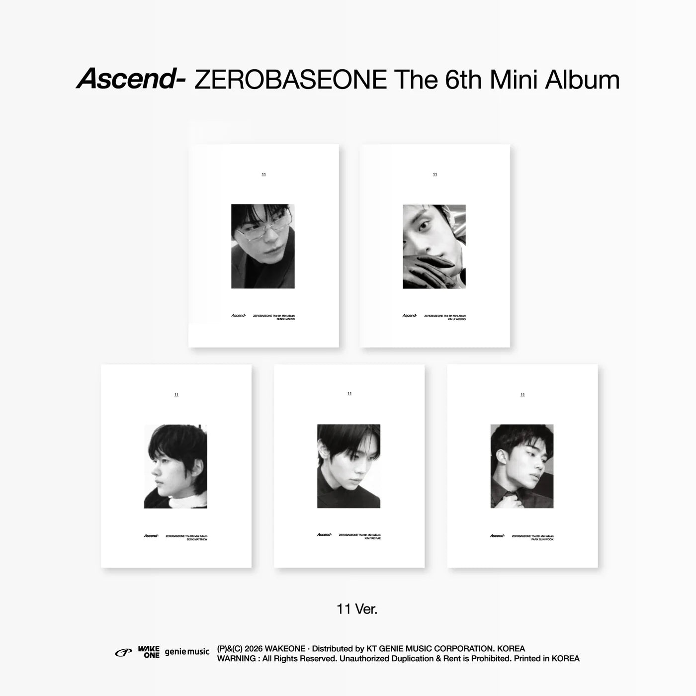 ZEROBASEONE - 6th Mini Album [Ascend-] 11 Ver.