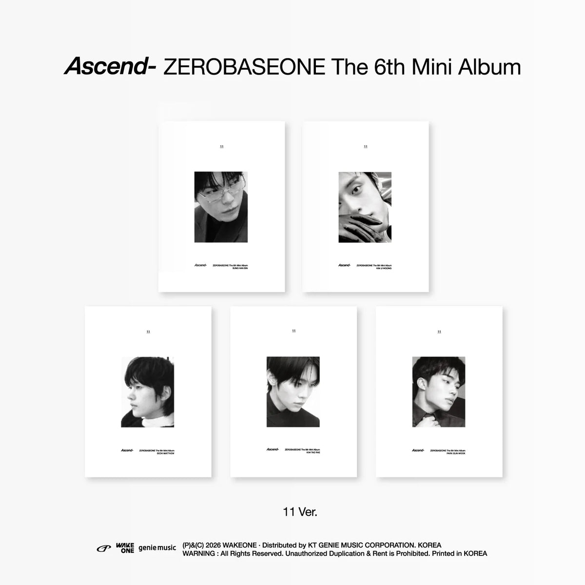 ZEROBASEONE - 6th Mini Album [Ascend-] 11 Ver.