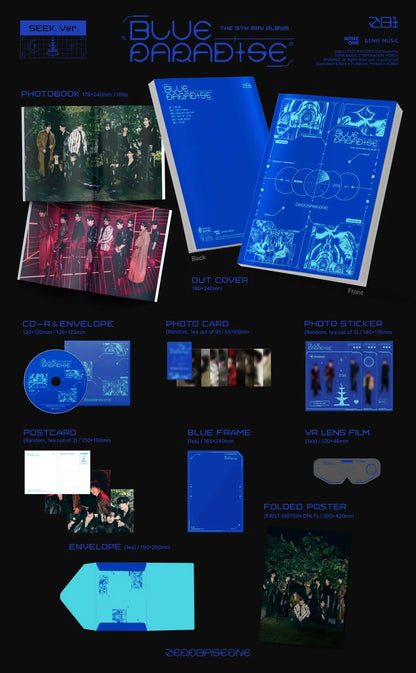 ZEROBASEONE - 5th Mini Album [BLUE PARADISE] (HIDE Ver. / SEEK Ver.)