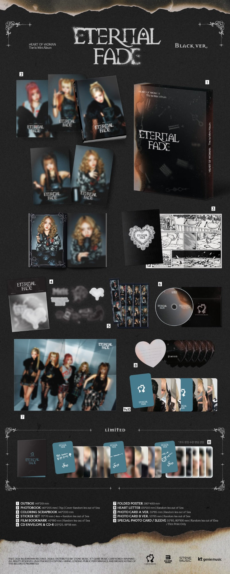 (11/04) preorder HEART OF WOMAN 1st Mini Album [ETERNAL FADE]
